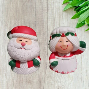 Vintage Hallmark  mr&mrs santa claus salt &pepper shakers